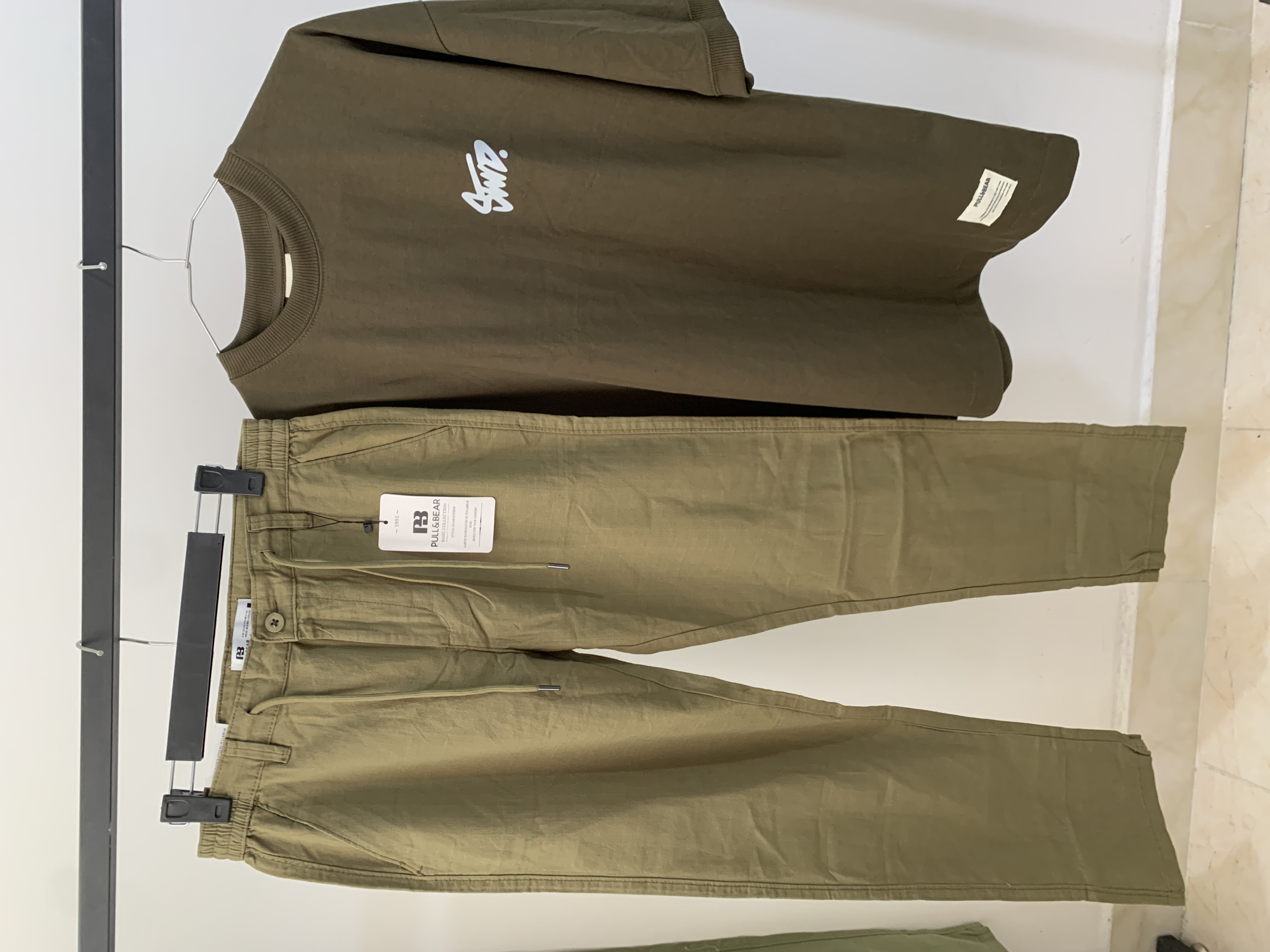 ست شلوار و تیشرت اورجینال Pull&Bear سبز