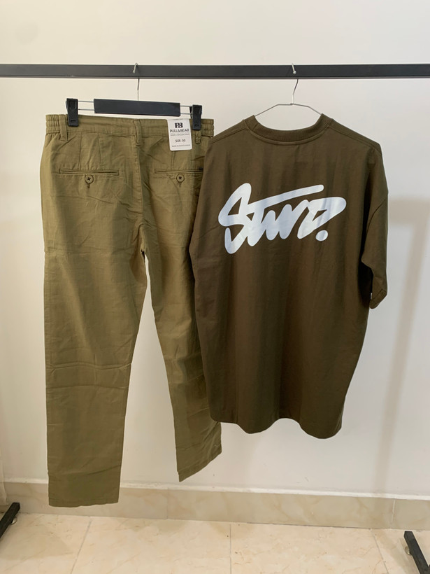 ست شلوار و تیشرت اورجینال Pull&Bear سبز