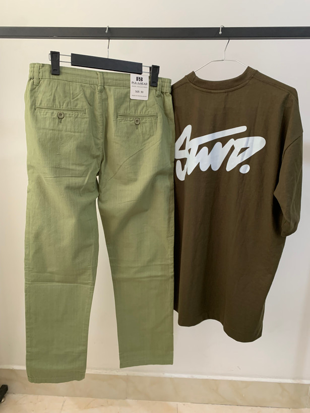 ست شلوار و تیشرت اورجینال Pull&Bear سبز