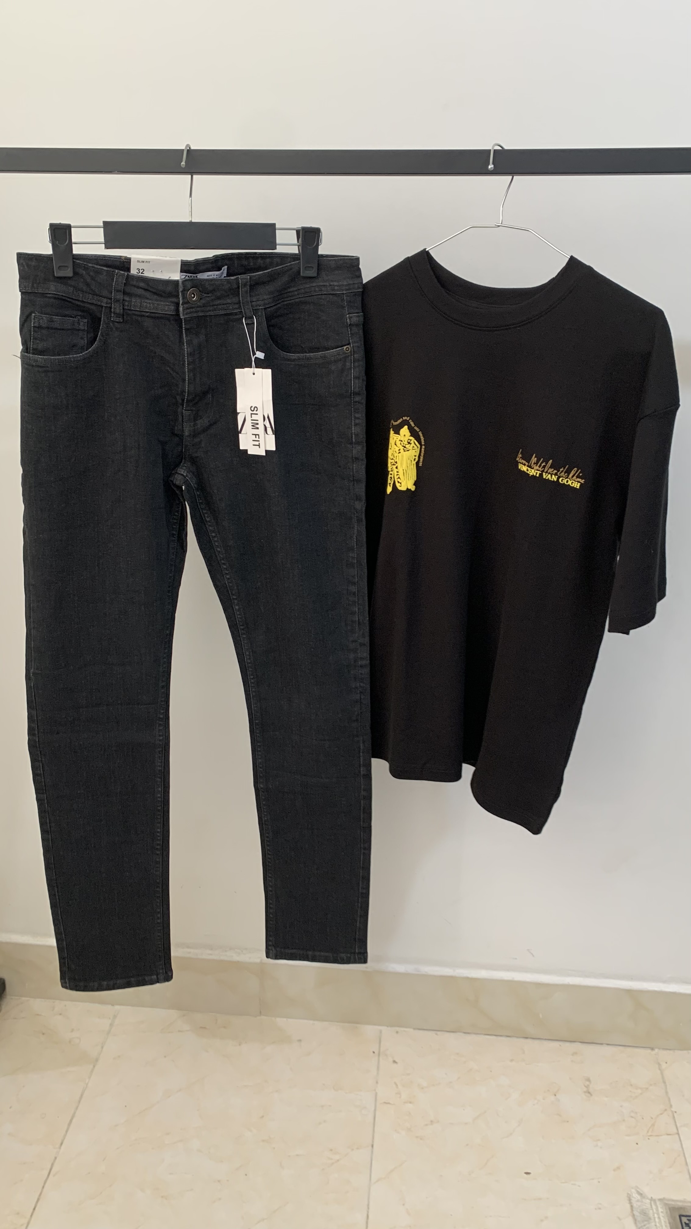 ست تیشرت و شلوار ZARA/Pull&Bear مشکی